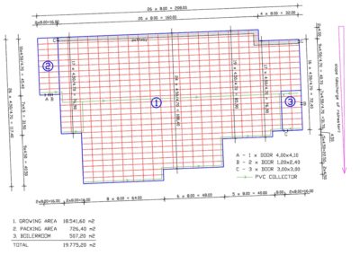 2ha Greenhouse Layout Design